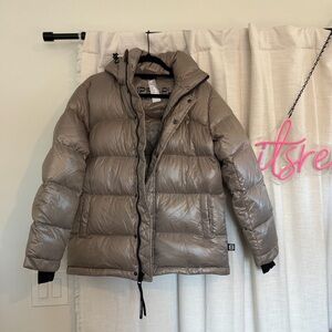 Aritzia Superpuff Modern Taupe Puffer Jacket